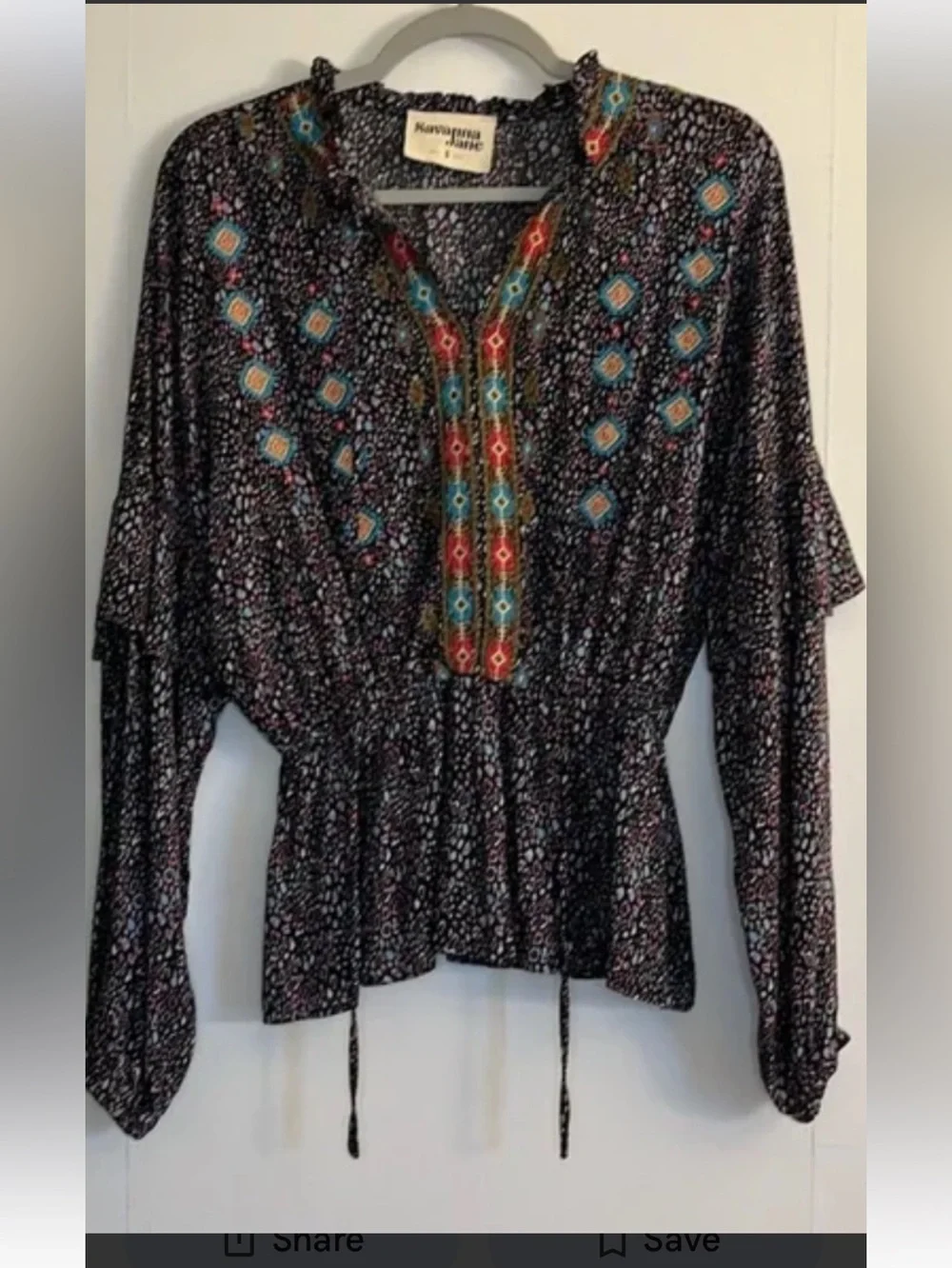 Savannah Jane Embroidered Boho Top